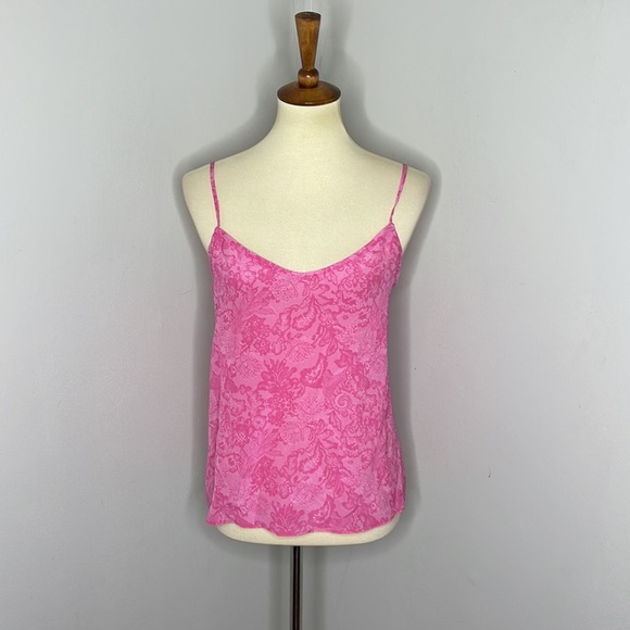 Tucker Khala Cami Hot Pink Lace in Silk Crepe Small - Picture 2 of 12